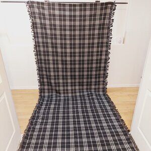 Black and Gray XXX-Long Fleece Blanket #65 (53.5in W X 137in L)